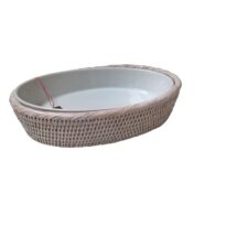 Oval baker porcelain L
