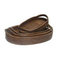 Set of 4 oval trays