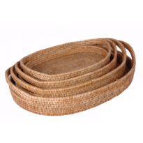 Set of 4 oval trays