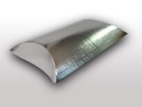 Turndown treat box - Silver 7x7cm